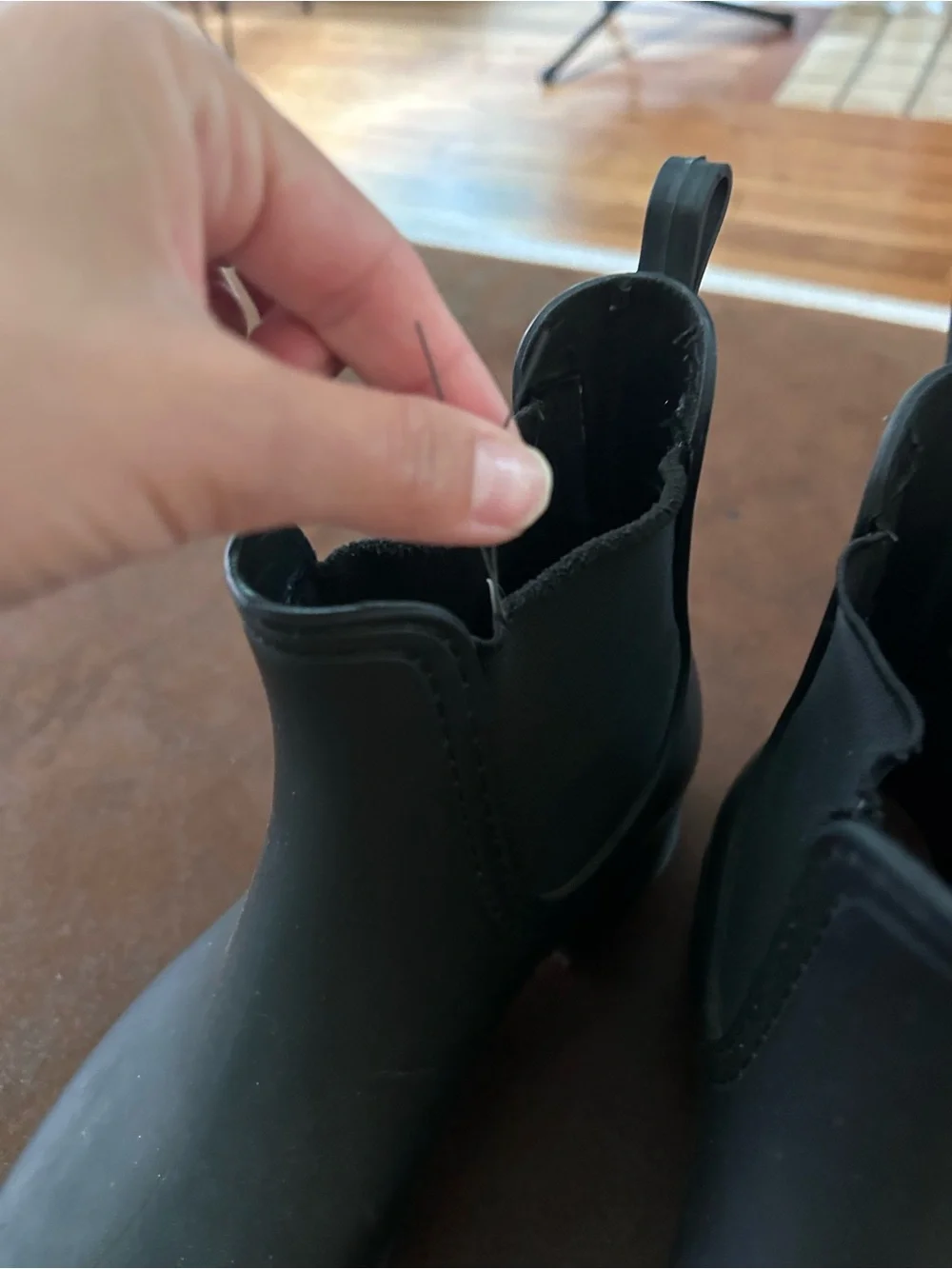Women's Black Rain Boots - Sleek Slip-On Style